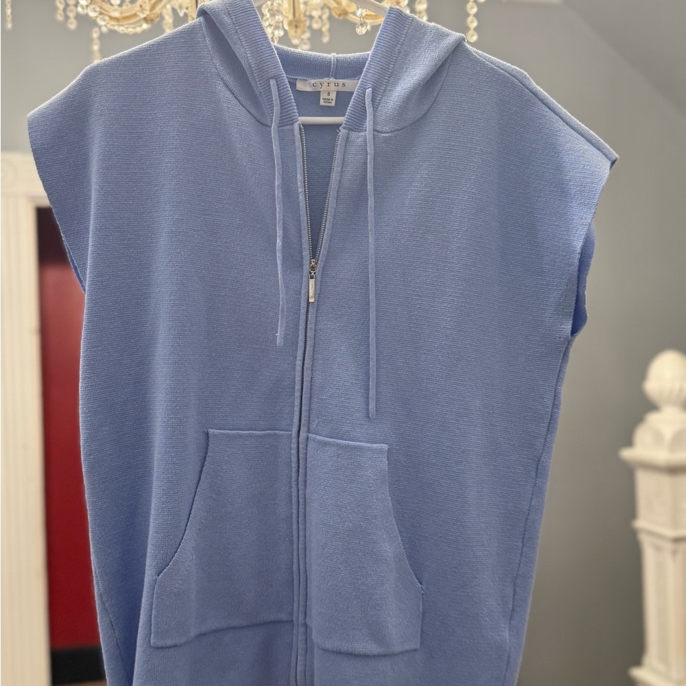 Cyrus Light Blue Knit Hoodie